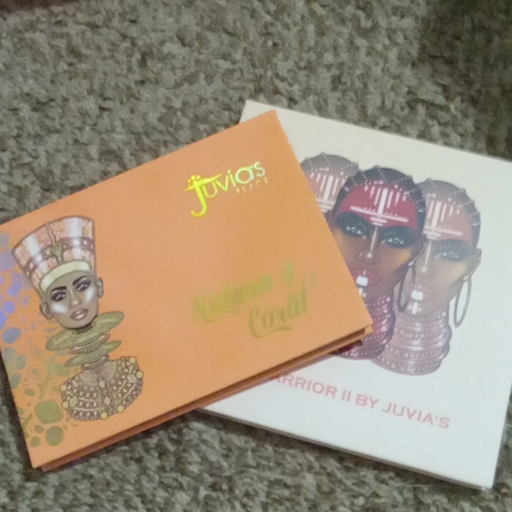 LOT of 2 Juvia's Place Eyeshadow Palettes. Nubian Coral 3 and The Warrior II